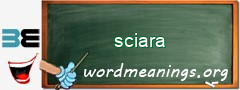 WordMeaning blackboard for sciara